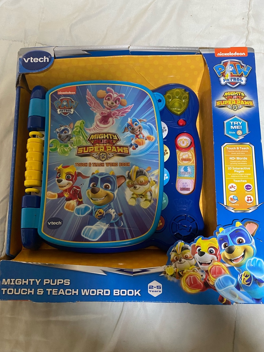 Vtech paw patrol mighty pups touch and teach book